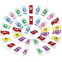 Anpro 60PCS Costura Clips Pinzas 2.7 x 1.0 x 1.5cm en ABS para Encuadernación Manualidades